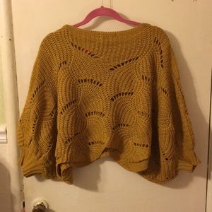 Mustard cropped sweater